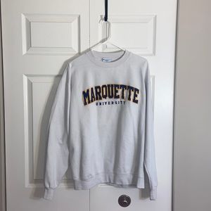 Women’s White Marquette University Champion Crew Neck Size Large
